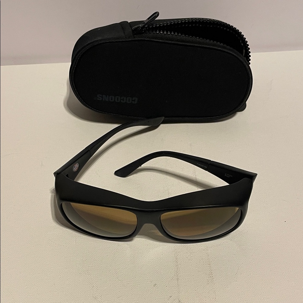 Goggles Polarized Men's Sunglasses - Black Frame with Brown Lenses